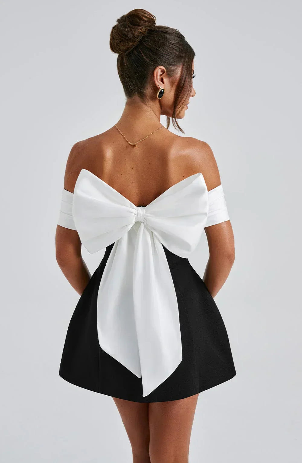 Women’s Mini Dress with Bow Detail | Clean Design