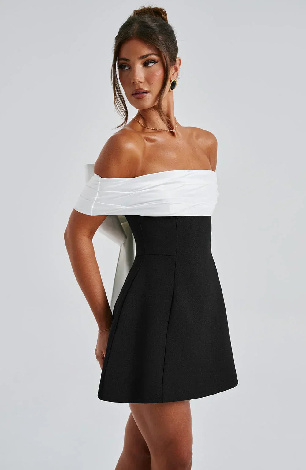 Women’s Mini Dress with Bow Detail | Clean Design
