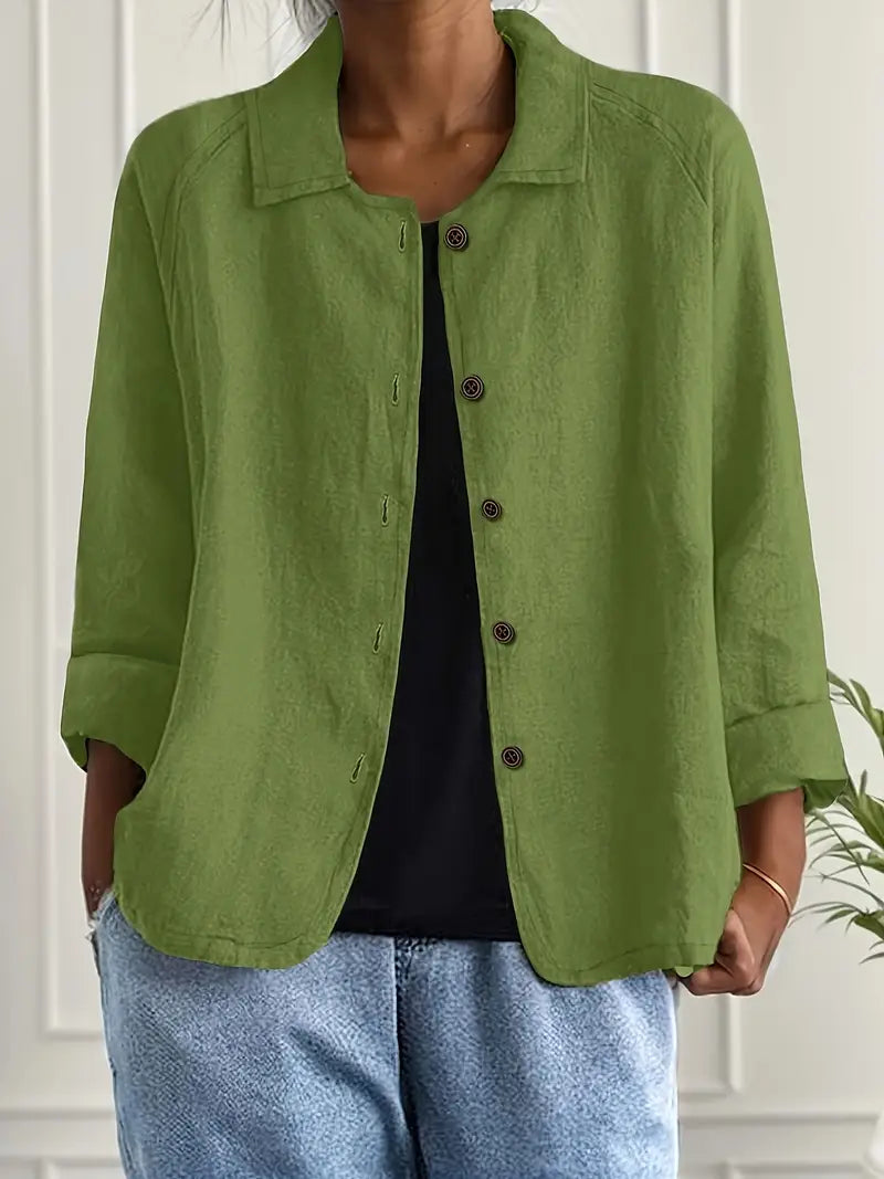 Women's Classic Top with Lightweight Fabric and Versatile Design