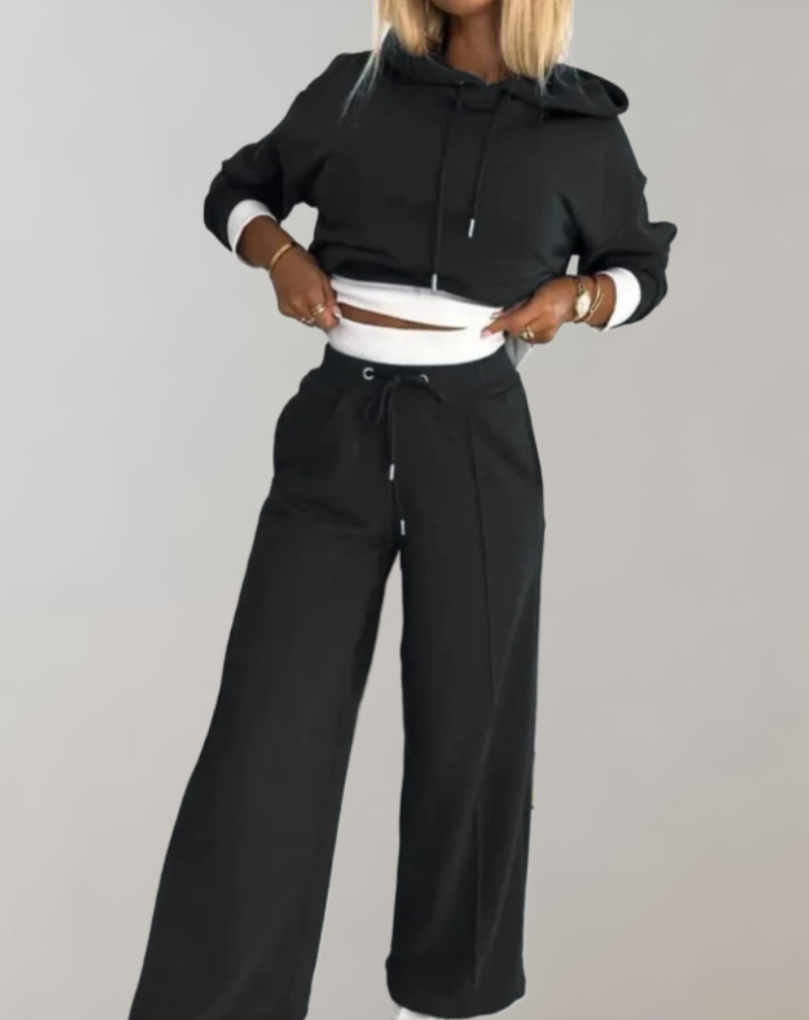 Women’s Sweater and Wide Pants Set | Two-Piece