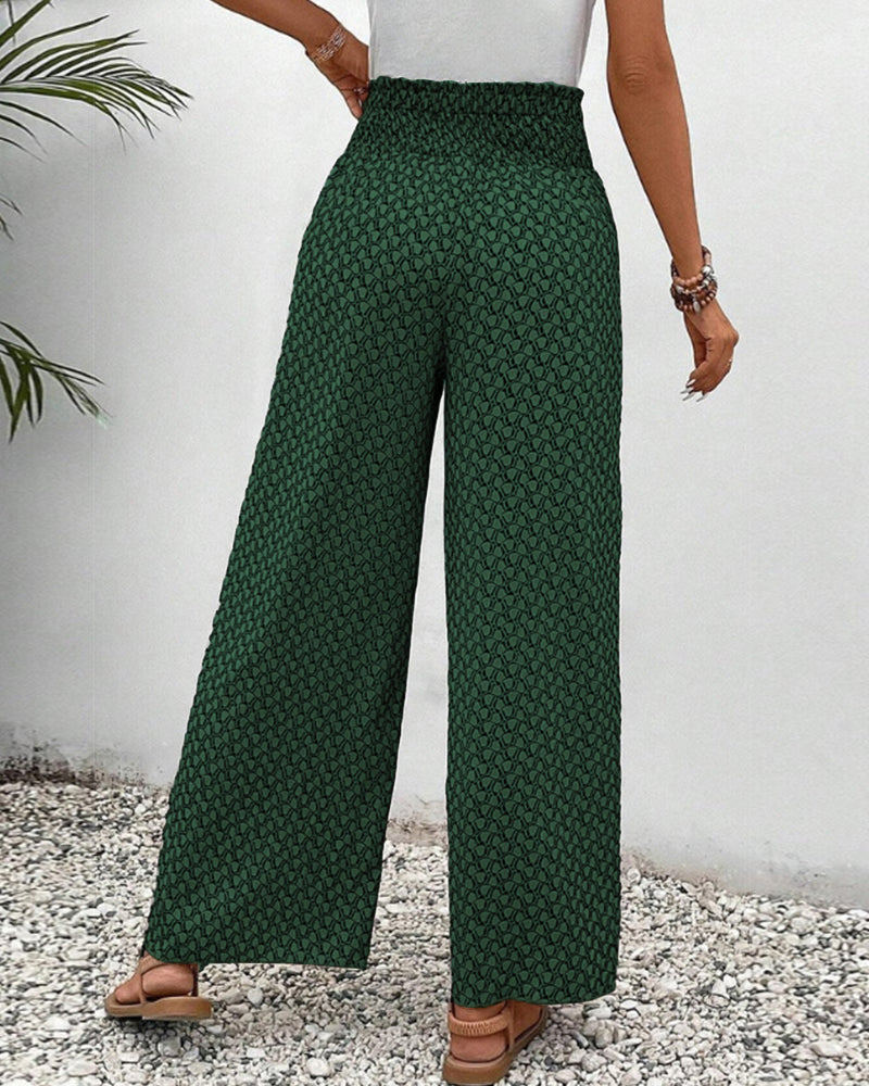 Women's Wide Leg Trousers with Relaxed Fit and Breathable Fabric