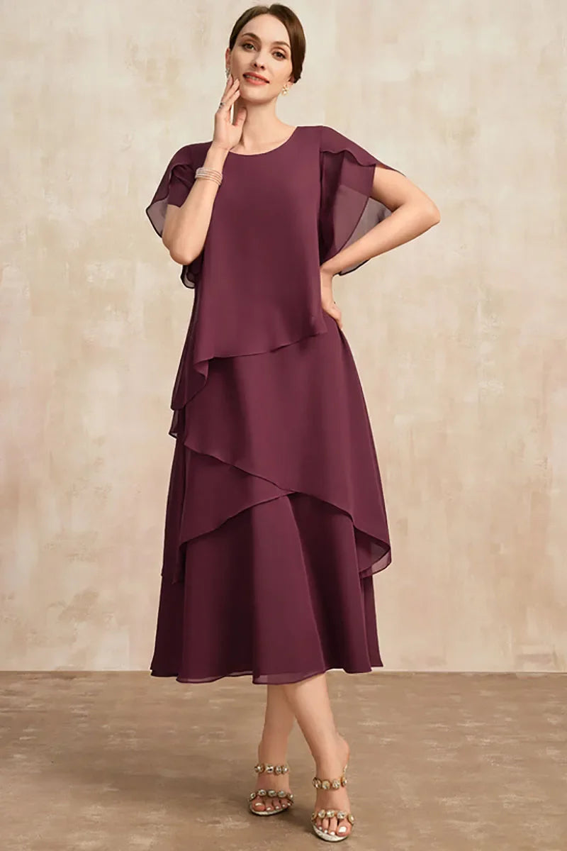 Women's Chiffon Dress with Flowing Design and Lightweight Fabric