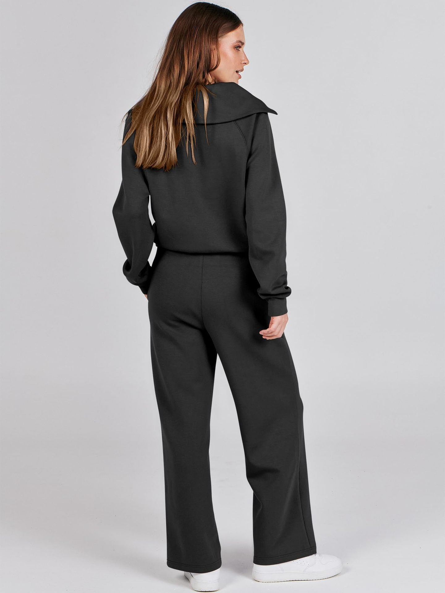 Women’s Two-Piece Suit Set | Zipper Sweater and Pants