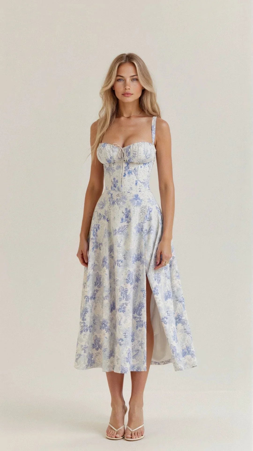 Women’s Floral Bustier Dress | Midi