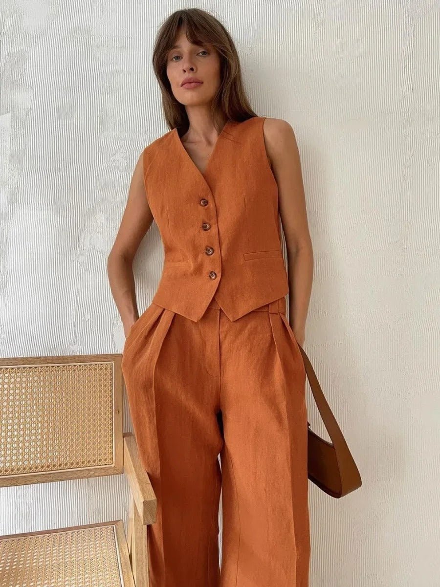 Women's Two-Piece Set with Relaxed Fit and Versatile Style