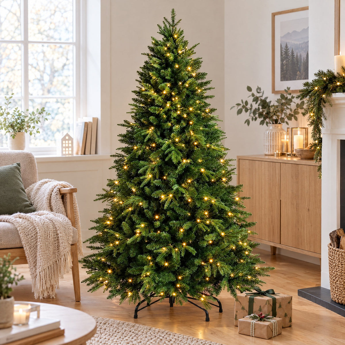 Pre-Lit Artificial Christmas Tree 4ft, 5ft, 6ft – image 3