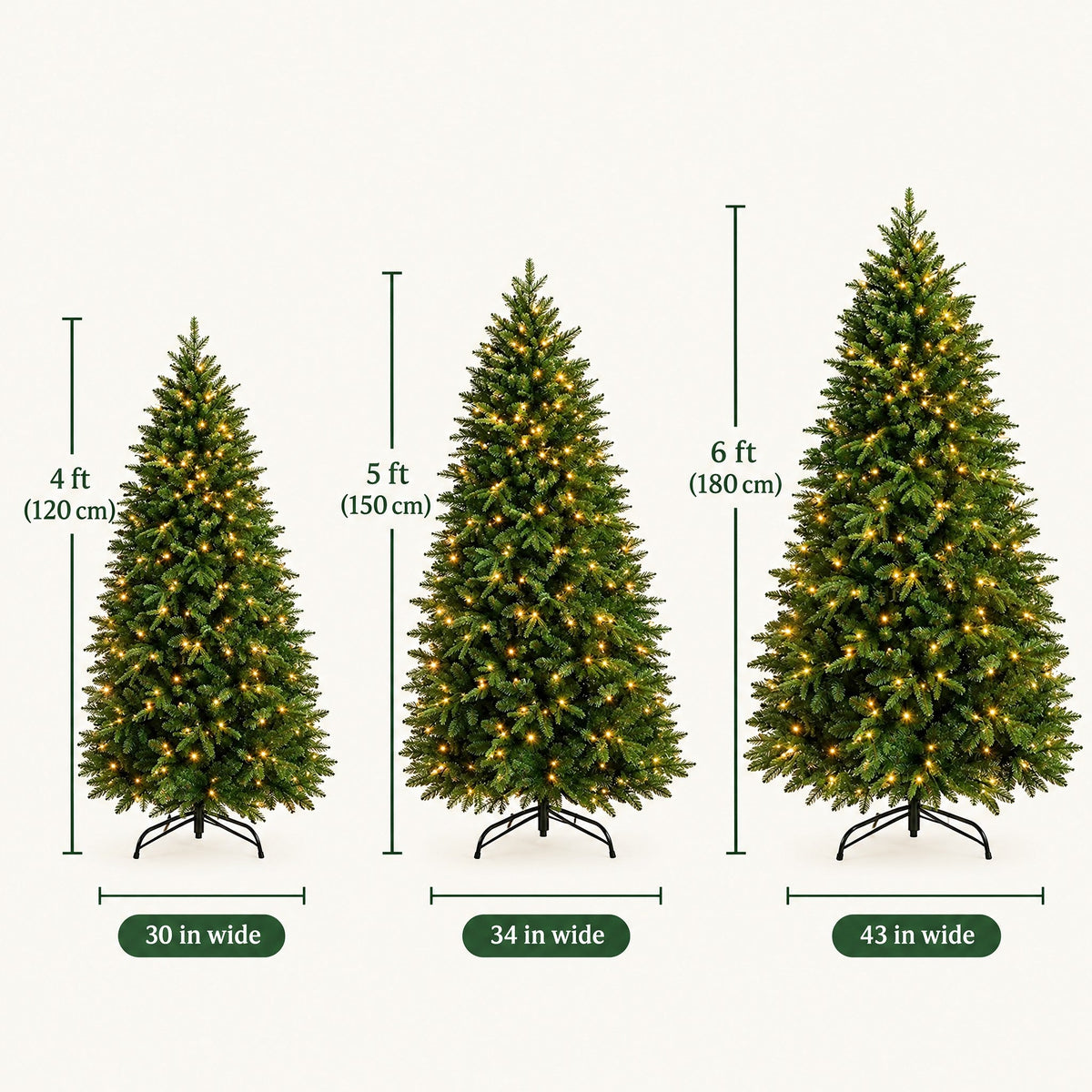 Pre-Lit Artificial Christmas Tree 4ft, 5ft, 6ft – image 6