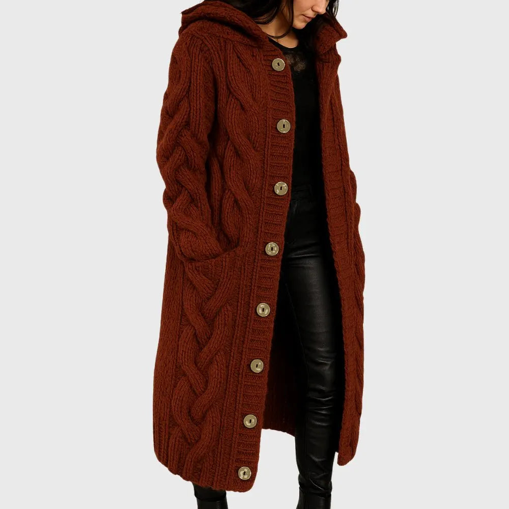 Women's Cozy Outerwear Coat with Warmth and Functional Pockets