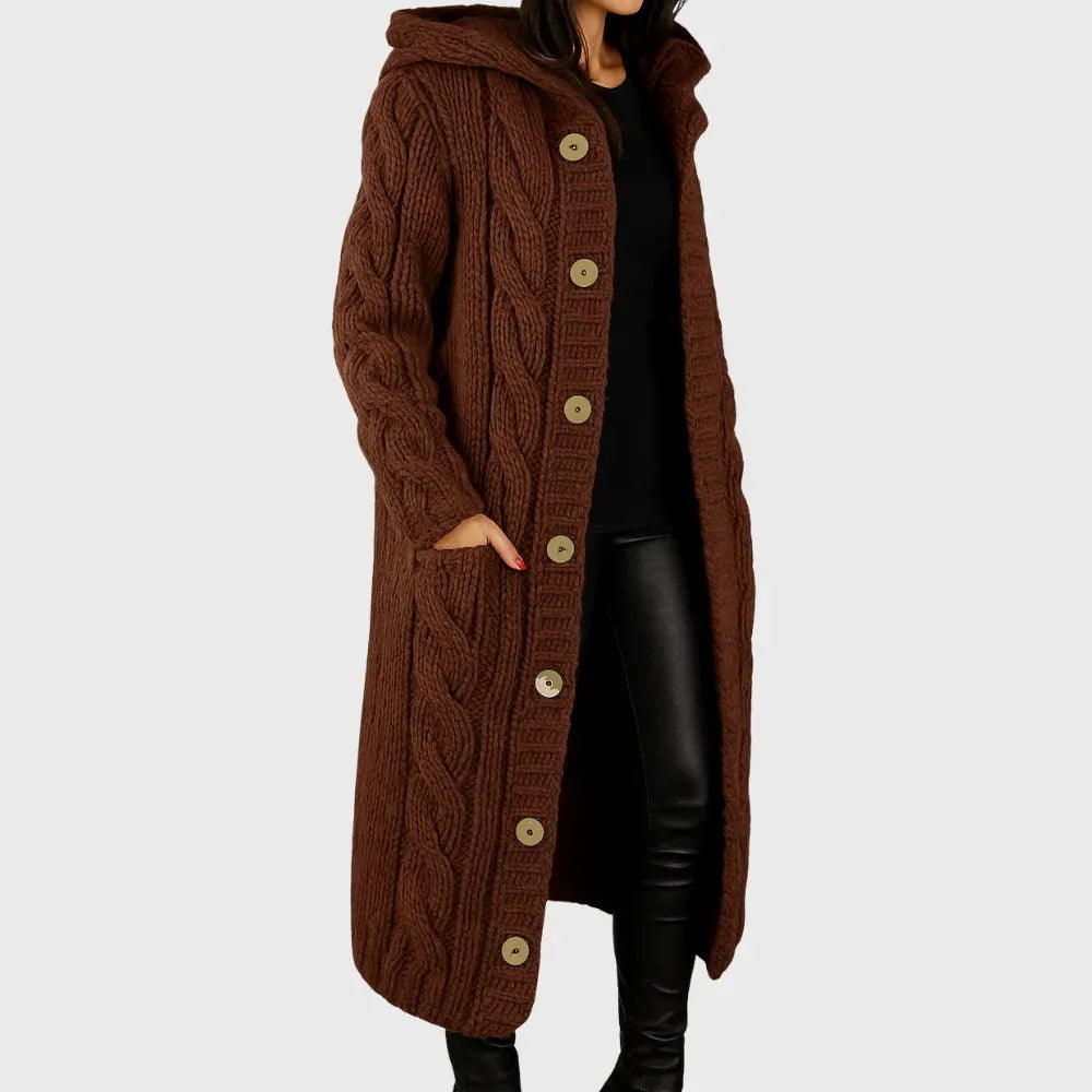 Women's Cozy Outerwear Coat with Warmth and Functional Pockets