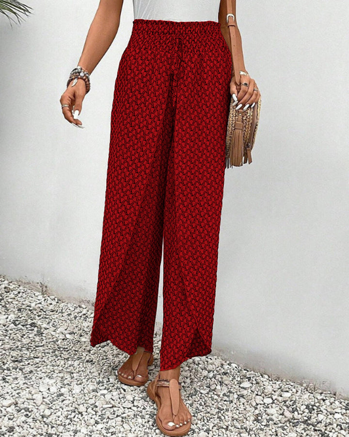 Women's Wide Leg Trousers with Relaxed Fit and Breathable Fabric