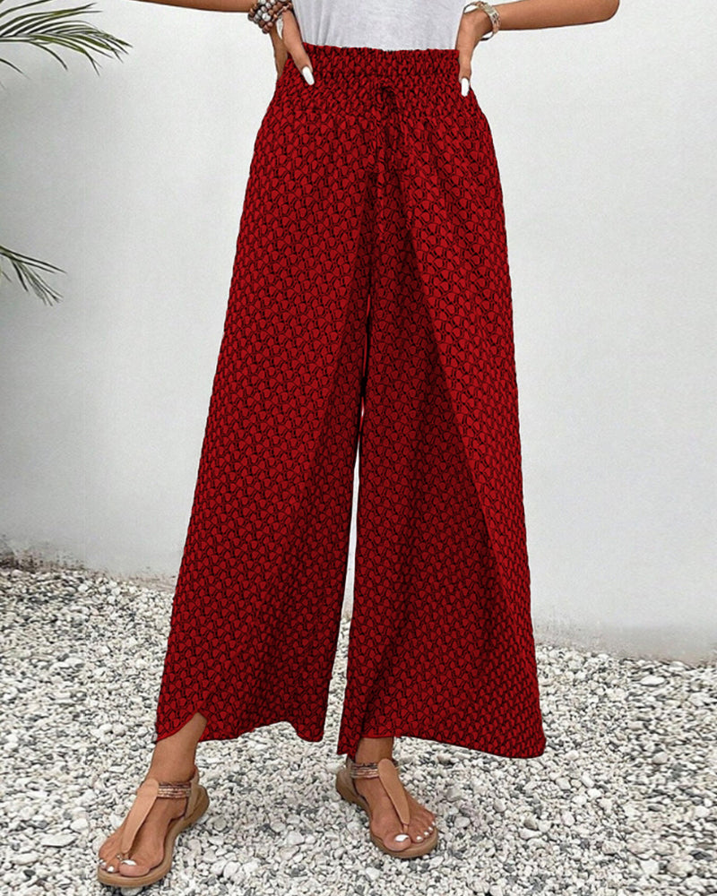 Women's Wide Leg Trousers with Relaxed Fit and Breathable Fabric