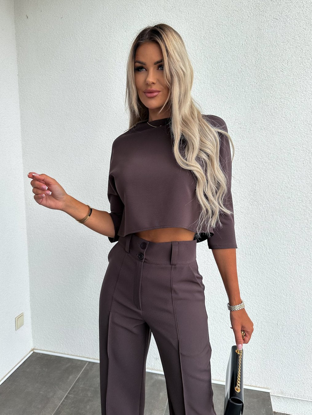 Women's Two-Piece Lounge Set with Relaxed Fit and Soft Fabric
