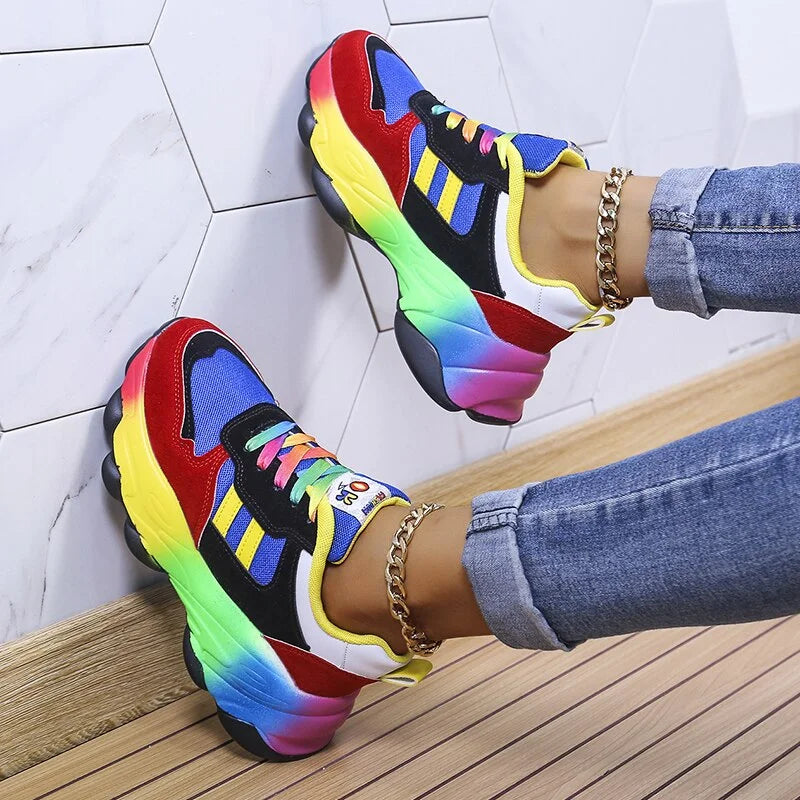 Women’s Platform Sneakers | Multicolored Design