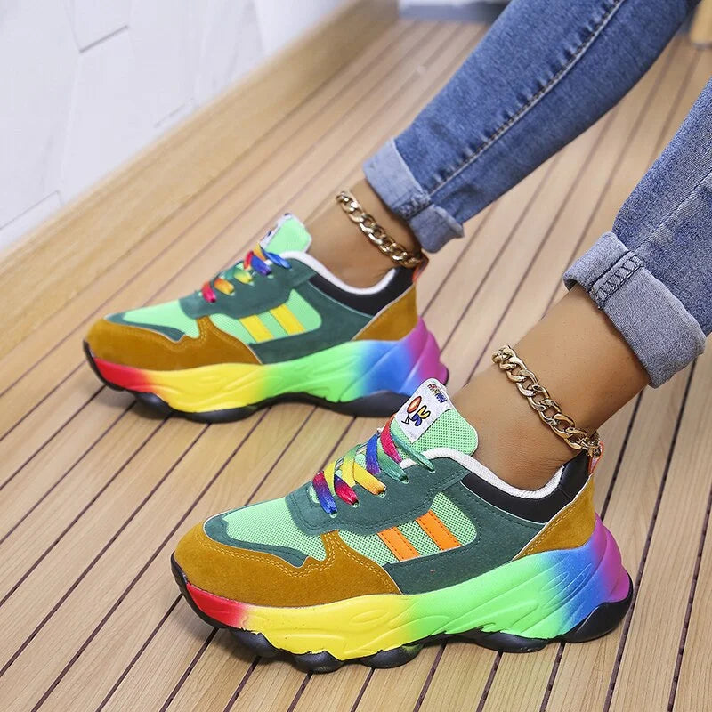 Women’s Platform Sneakers | Multicolored Design
