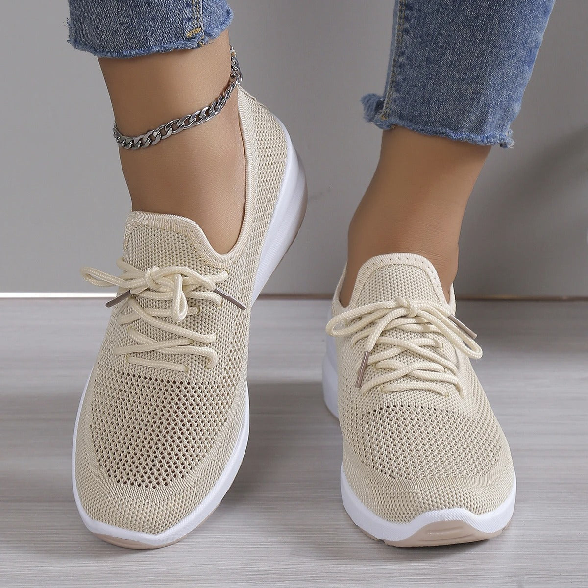 Women’s Sports Shoes | Beige Design