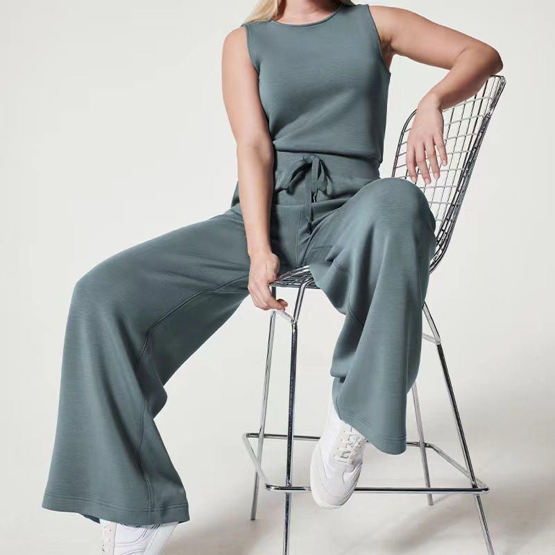 Women's Jumpsuit with Adjustable Straps and Wide Legs