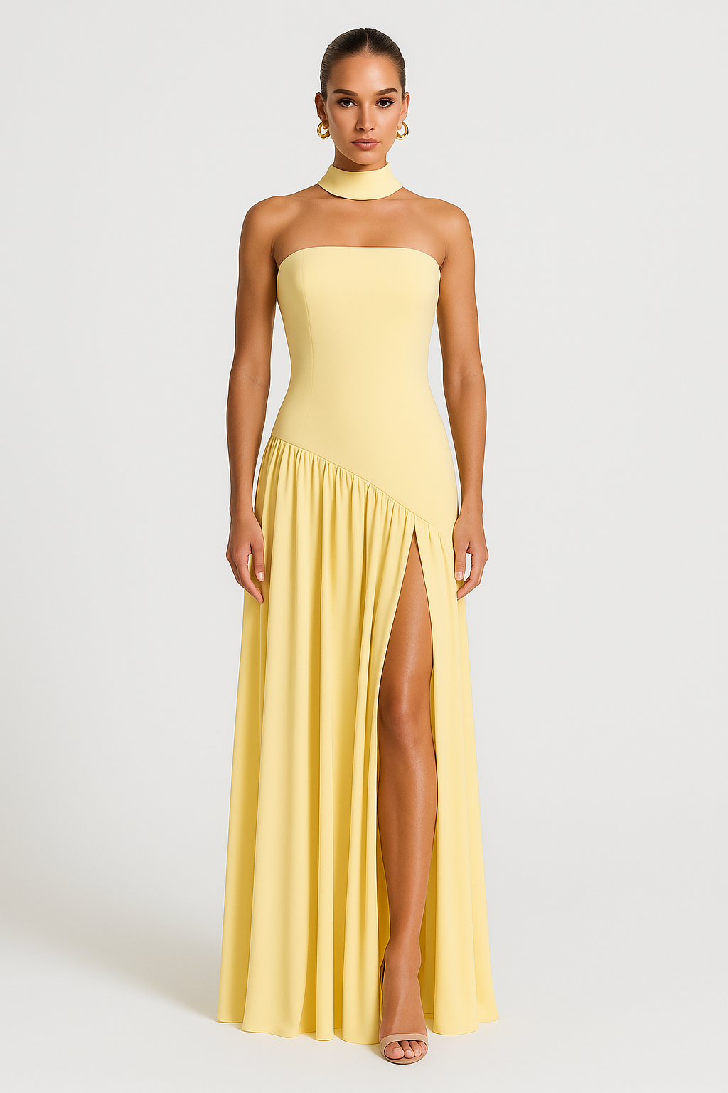 Women’s Strapless High Slit Dress | Maxi