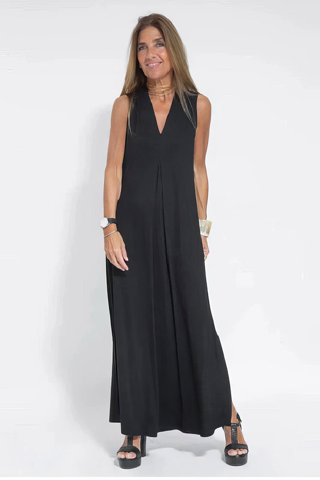 Women's Long Dress with Coordinated Cardigan and Versatile Style