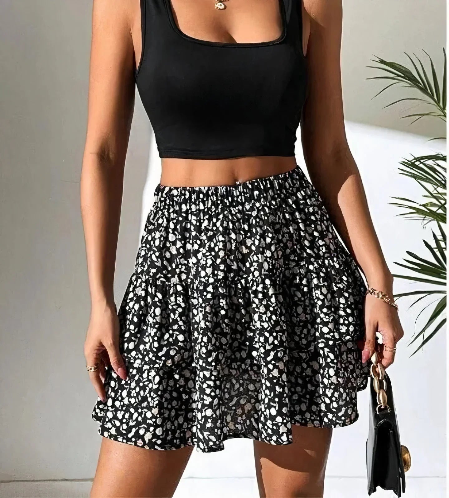 Women’s Layered Ruffle Skirt | Mini